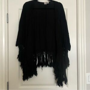 Roxy Black Tassel Fringe Swim Coverup